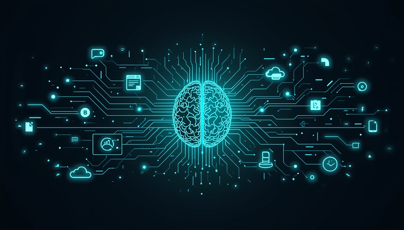 Generative engine optimization illustration showing an AI system synthesizing trusted digital content into a generated answer